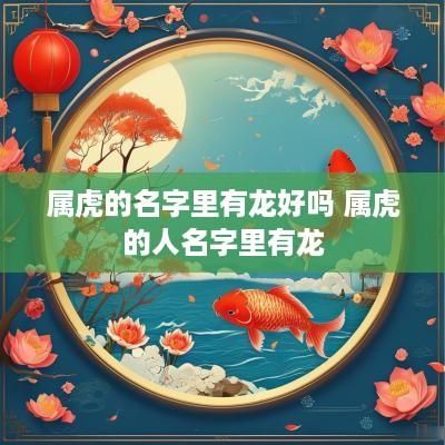 属虎的名字里有龙好吗 属虎的人名字里有龙