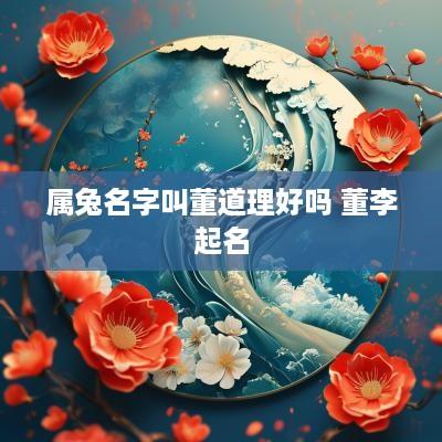 属兔名字叫董道理好吗 董李起名