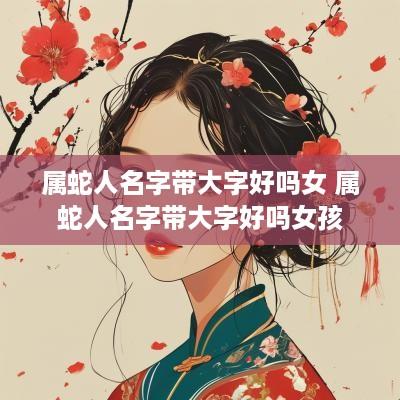 属蛇人名字带大字好吗女 属蛇人名字带大字好吗女孩