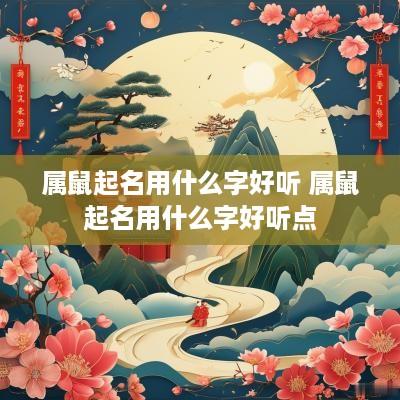 属鼠起名用什么字好听 属鼠起名用什么字好听点