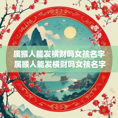 属猴人能发横财吗女孩名字 属猴人能发横财吗女孩名字大全