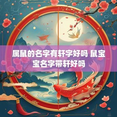 属鼠的名字有轩字好吗 鼠宝宝名字带轩好吗