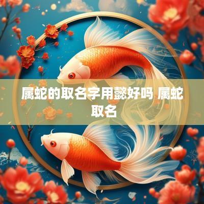 属蛇的取名字用懿好吗 属蛇 取名