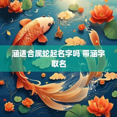 涵适合属蛇起名字吗 带涵字取名