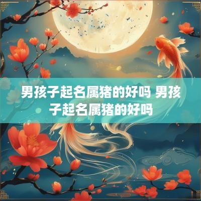 男孩子起名属猪的好吗 男孩子起名属猪的好吗