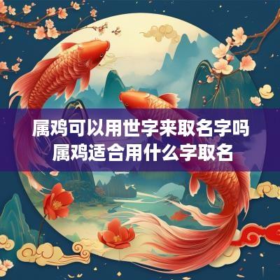 属鸡可以用世字来取名字吗 属鸡适合用什么字取名