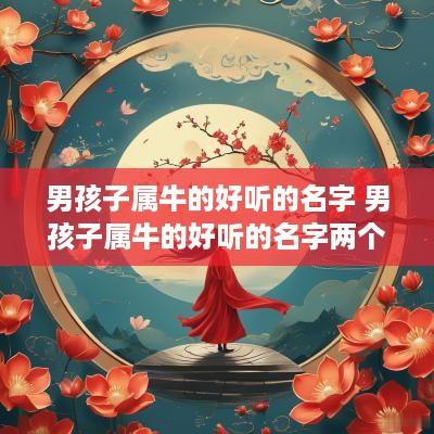 男孩子属牛的好听的名字 男孩子属牛的好听的名字两个字