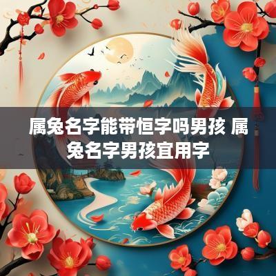 属兔名字能带恒字吗男孩 属兔名字男孩宜用字