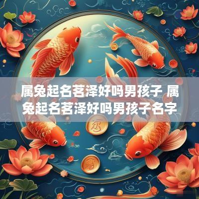 属兔起名茗泽好吗男孩子 属兔起名茗泽好吗男孩子名字