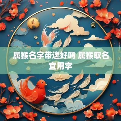 属猴名字带逸好吗 属猴取名宜用字