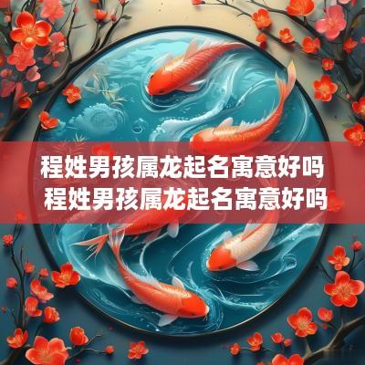 程姓男孩属龙起名寓意好吗 程姓男孩属龙起名寓意好吗