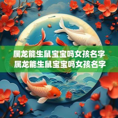 属龙能生鼠宝宝吗女孩名字 属龙能生鼠宝宝吗女孩名字大全