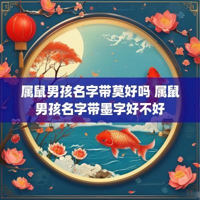 属鼠男孩名字带莫好吗 属鼠男孩名字带墨字好不好