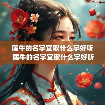 属牛的名字宜取什么字好听 属牛的名字宜取什么字好听点