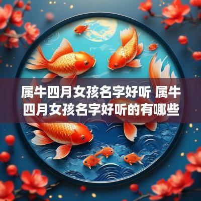 属牛四月女孩名字好听 属牛四月女孩名字好听的有哪些