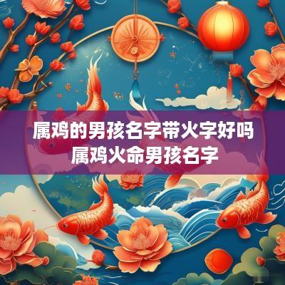 属鸡的男孩名字带火字好吗 属鸡火命男孩名字