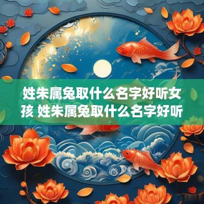 姓朱属兔取什么名字好听女孩 姓朱属兔取什么名字好听女孩子
