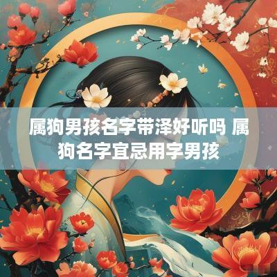 属狗男孩名字带泽好听吗 属狗名字宜忌用字男孩