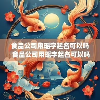 食品公司用瑶字起名可以吗 食品公司用瑶字起名可以吗女孩