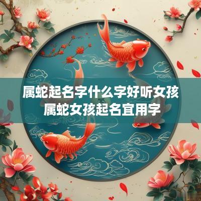 属蛇起名字什么字好听女孩 属蛇女孩起名宜用字