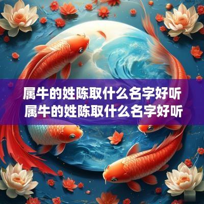 属牛的姓陈取什么名字好听 属牛的姓陈取什么名字好听男孩