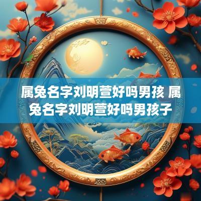 属兔名字刘明萱好吗男孩 属兔名字刘明萱好吗男孩子
