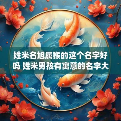 姓米名旭属猴的这个名字好吗 姓米男孩有寓意的名字大全
