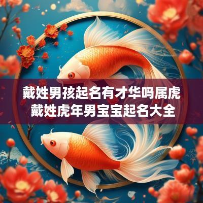 戴姓男孩起名有才华吗属虎 戴姓蛇年男宝宝起名大全
