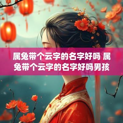属兔带个云字的名字好吗 属兔带个云字的名字好吗男孩