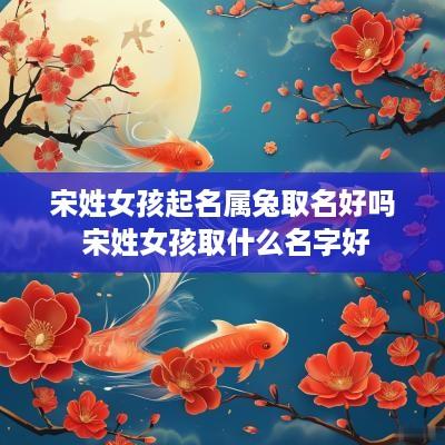 宋姓女孩起名属兔取名好吗 宋姓女孩取什么名字好