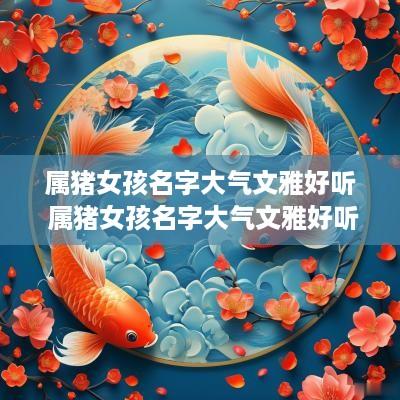 属猪女孩名字大气文雅好听 属猪女孩名字大气文雅好听两个字