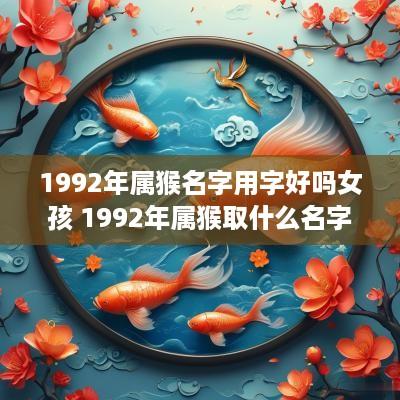 1992年属猴名字用字好吗女孩 1992年属猴取什么名字能发财