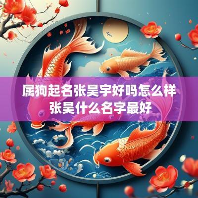 属狗起名张昊宇好吗怎么样 张昊什么名字最好