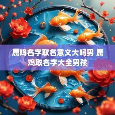 属鸡名字取名意义大吗男 属鸡取名字大全男孩