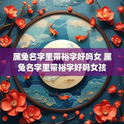 属兔名字里带裕字好吗女 属兔名字里带裕字好吗女孩