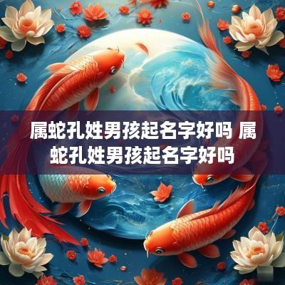 属蛇孔姓男孩起名字好吗 属蛇孔姓男孩起名字好吗