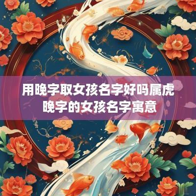 用晚字取女孩名字好吗属虎 晚字的女孩名字寓意