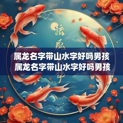 属龙名字带山水字好吗男孩 属龙名字带山水字好吗男孩怎么取名