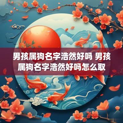 男孩属狗名字浩然好吗 男孩属狗名字浩然好吗怎么取