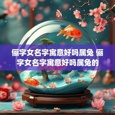 俪字女名字寓意好吗属兔 俪字女名字寓意好吗属兔的