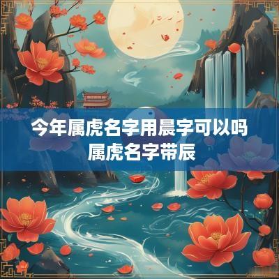 今年属虎名字用晨字可以吗 属虎名字带辰