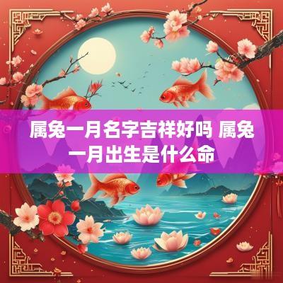 属兔一月名字吉祥好吗 属兔一月出生是什么命