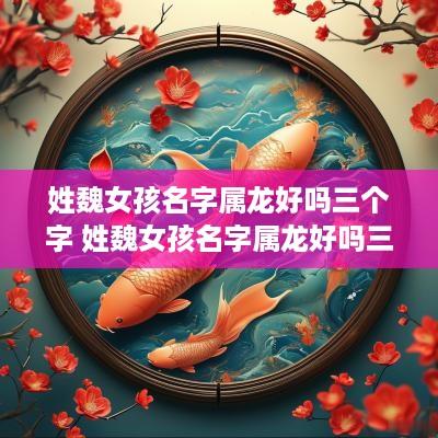 姓魏女孩名字属龙好吗三个字 姓魏女孩名字属龙好吗三个字