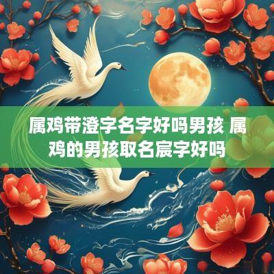 属鸡带澄字名字好吗男孩 属鸡的男孩取名宸字好吗