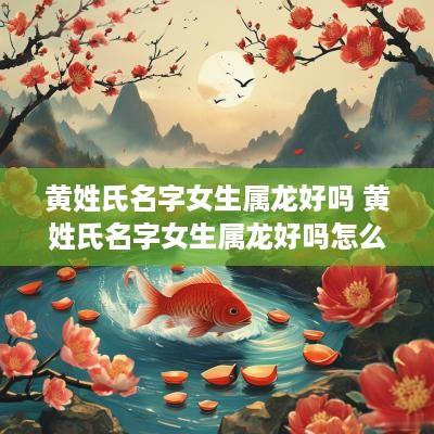 黄姓氏名字女生属龙好吗 黄姓氏名字女生属龙好吗怎么取 黄姓氏名字女生属龙好吗 黄姓氏名字女生属龙好吗怎么取