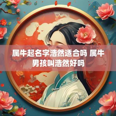 属牛起名字浩然适合吗 属牛男孩叫浩然好吗