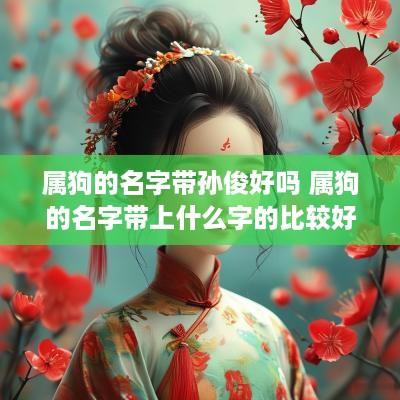 属狗的名字带孙俊好吗 属狗的名字带上什么字的比较好