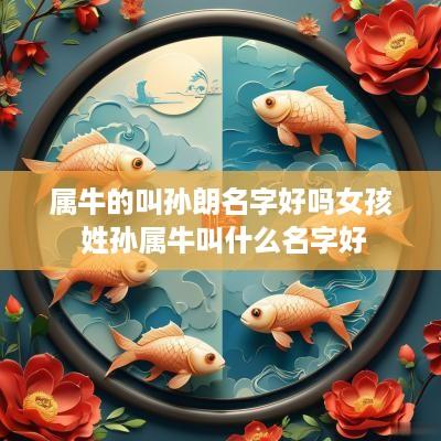属牛的叫孙朗名字好吗女孩 姓孙属牛叫什么名字好