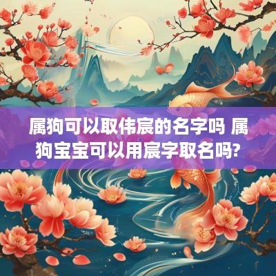 属狗可以取伟宸的名字吗 属狗宝宝可以用宸字取名吗?