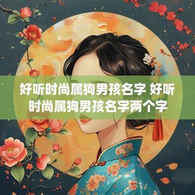 好听时尚属狗男孩名字 好听时尚属狗男孩名字两个字